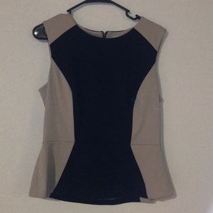 Color lock Ponte Peplum Shell